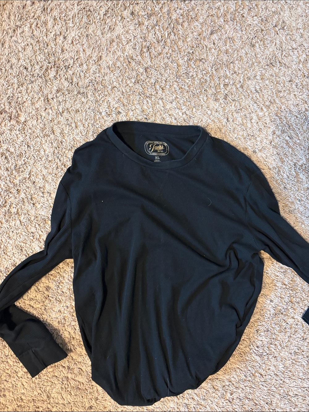 Jachs Men’s Black Ribbed Crewneck Sweater
